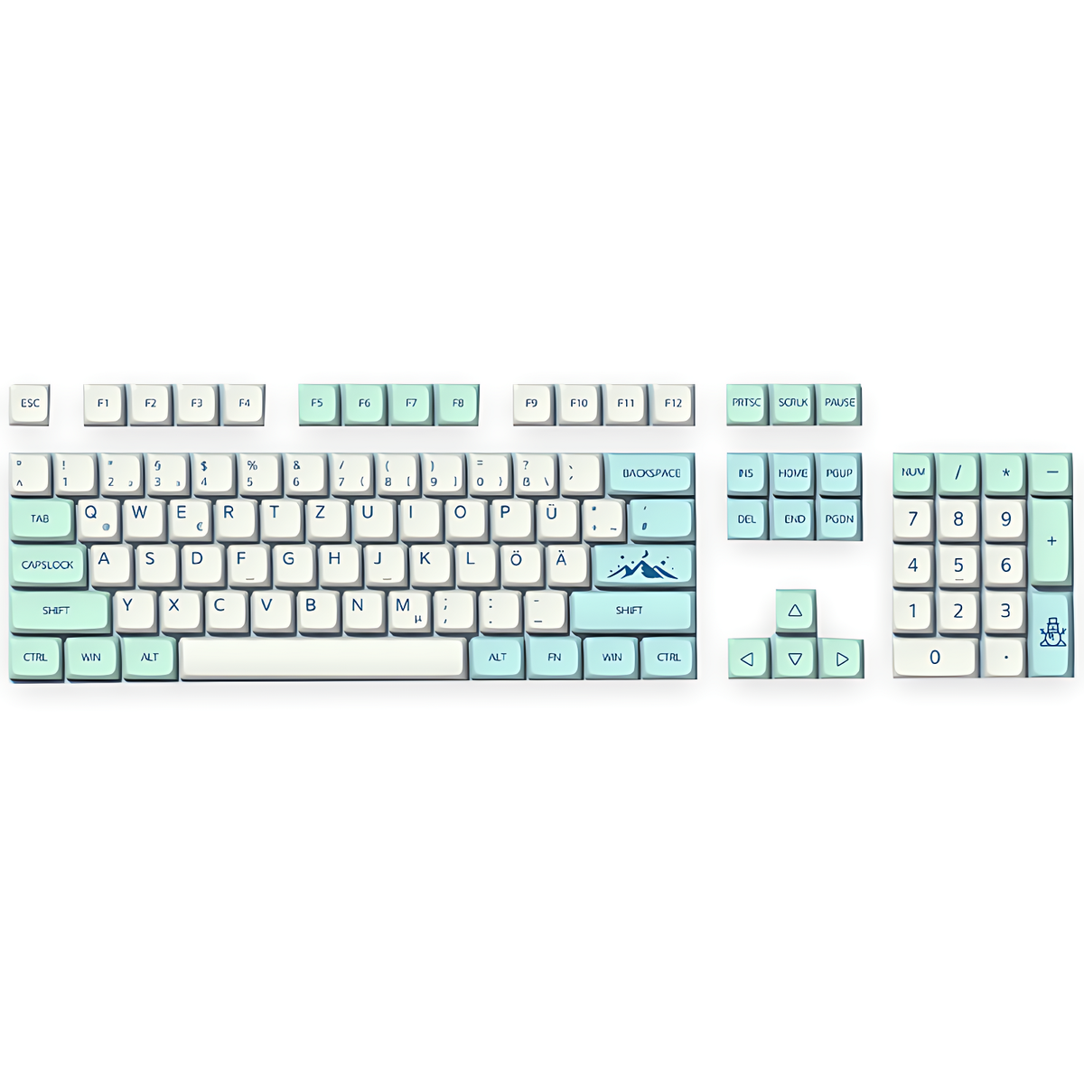 Keycaps DE Layout Eisberg | Keycaps Vibe