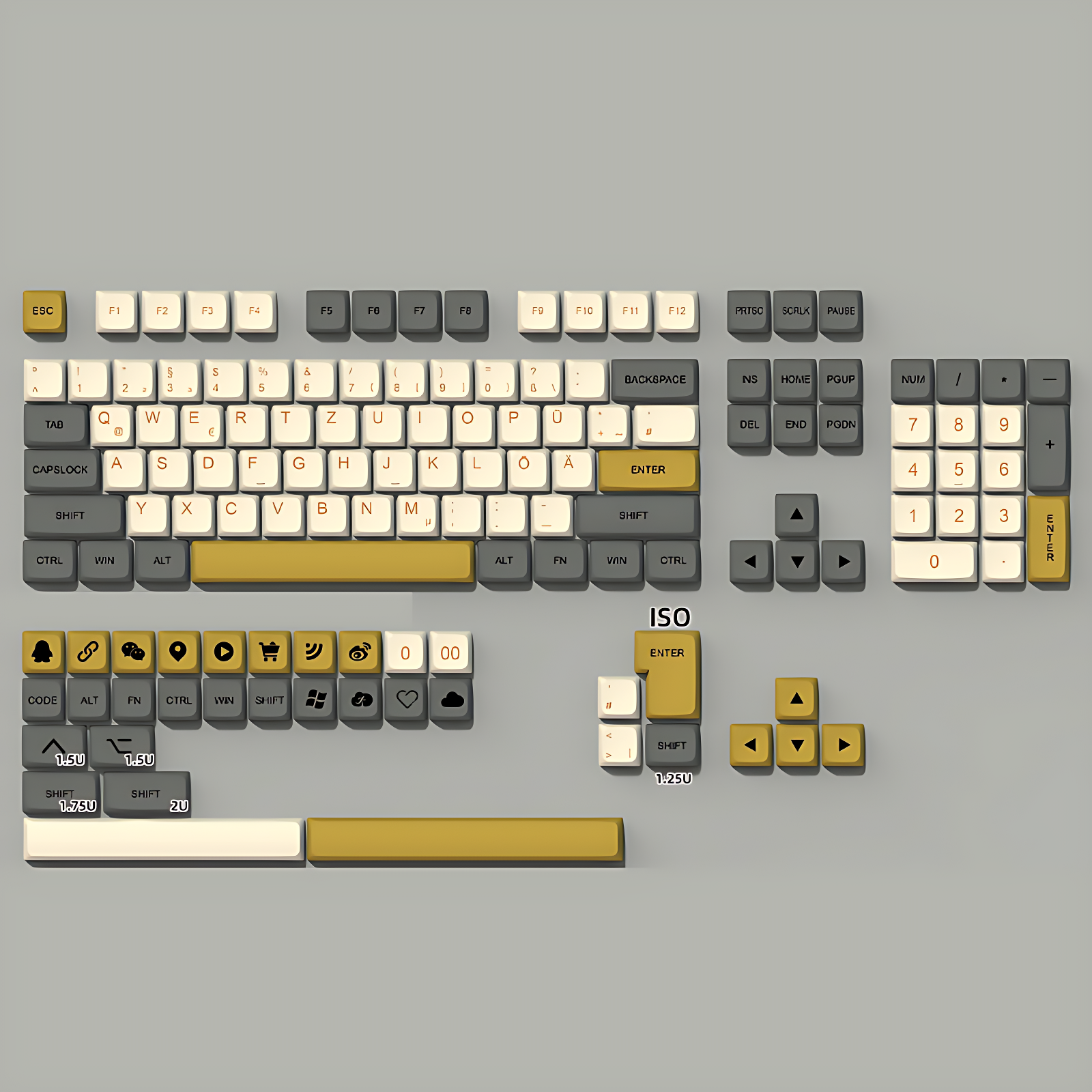 De Layout Keycaps Keycaps DE Layout Berg | Keycaps Vibe