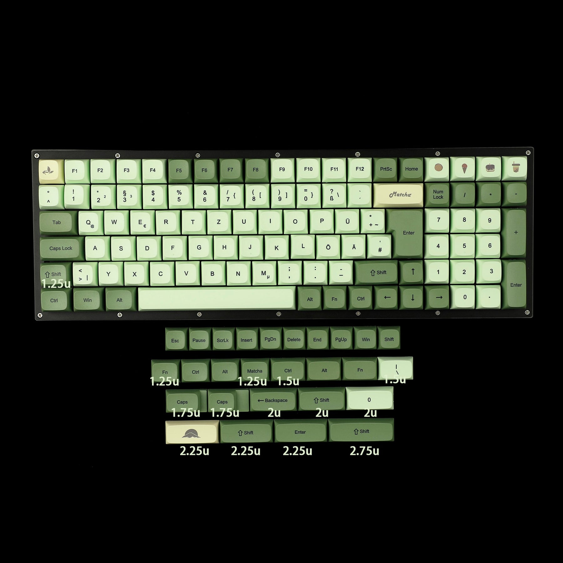 Custom Keycaps DE Layout | Keycaps Vibe